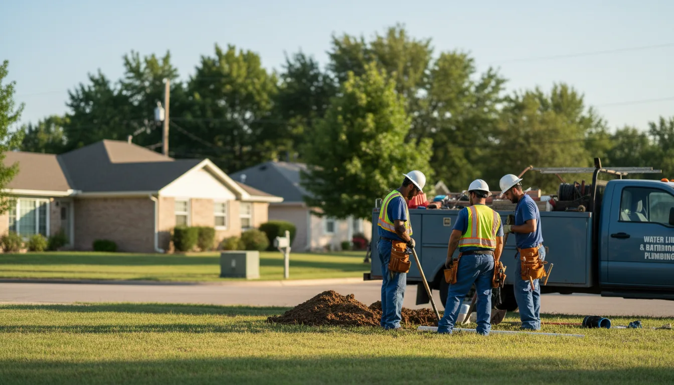 Residential water line and bathroom plumbing service in Hillsdale, IN
